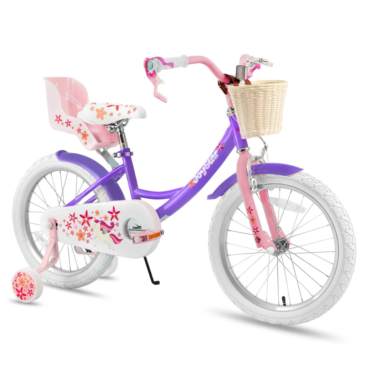 JOYSTAR unicorn front packaging showing bike and included accessories for easy setup