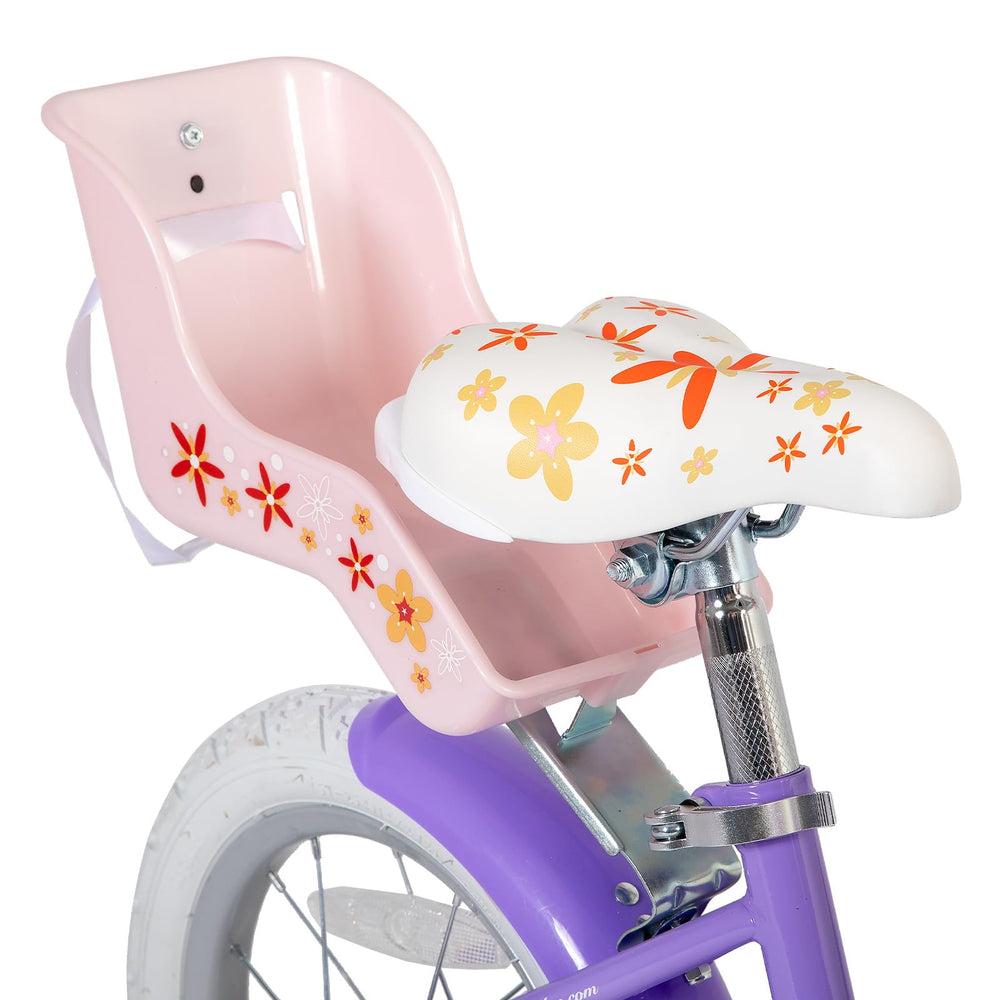 JOYSTAR unicorn next to a child to show correct 18-inch size fit for ages 5–8