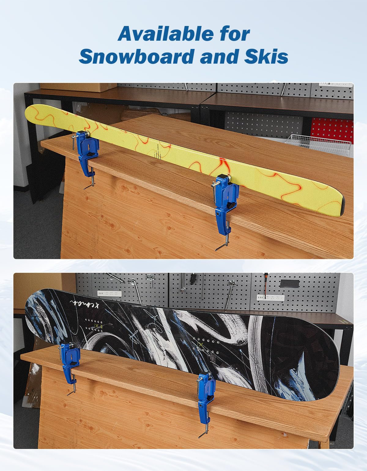 JOYTUTUS side supports with skis for scale, fits wide and narrow skis