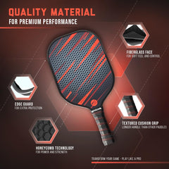 JP WinLook closeup of fiberglass paddle face showing textured surface for spin