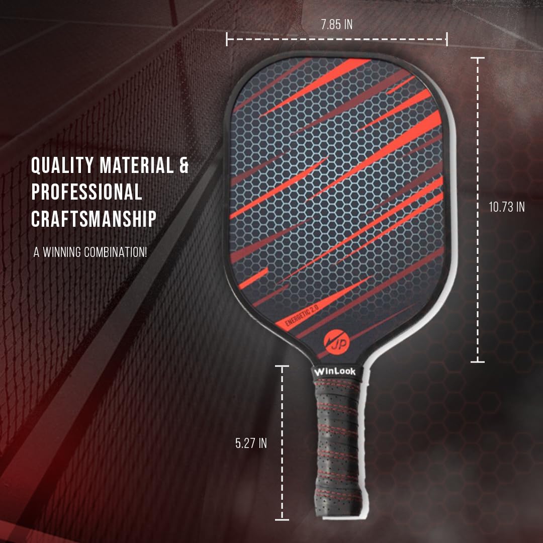 JP WinLook paddles in use on court demonstrating control and responsiveness