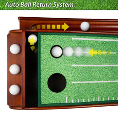 JPAXI mat in use indoor with golfer practicing consistent strokes