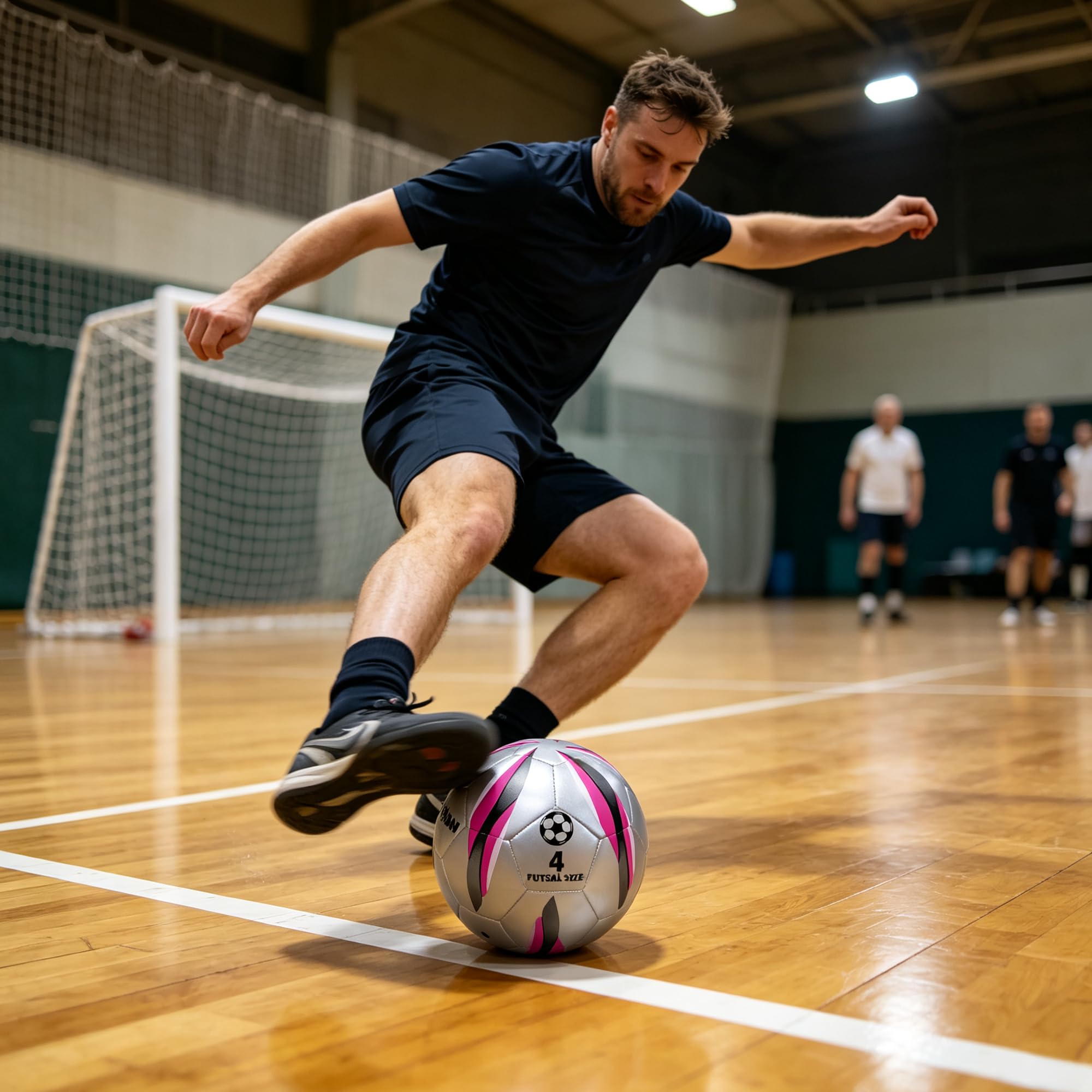 JPHNAN futsal ball bouncing low against a wall showing controlled rebound safety