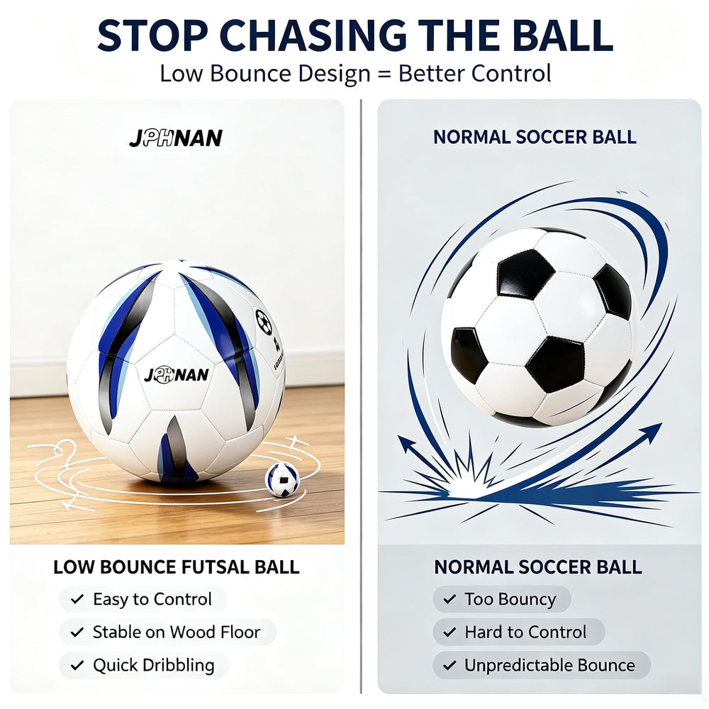 JPHNAN side profile indicating Size 4 circumference for standard futsal play