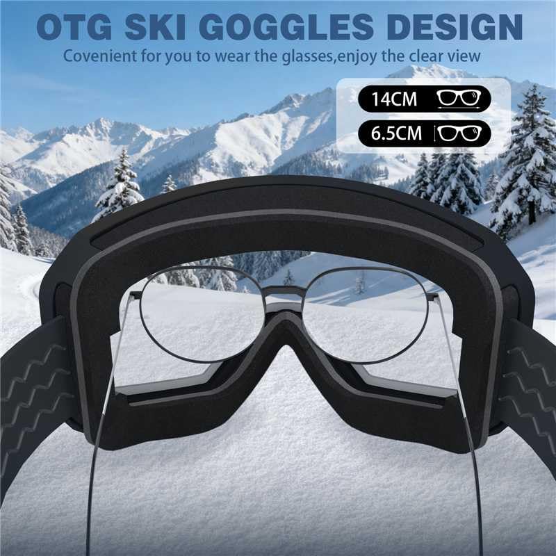 JQF Gear packaging layout showing included goggles and accessories