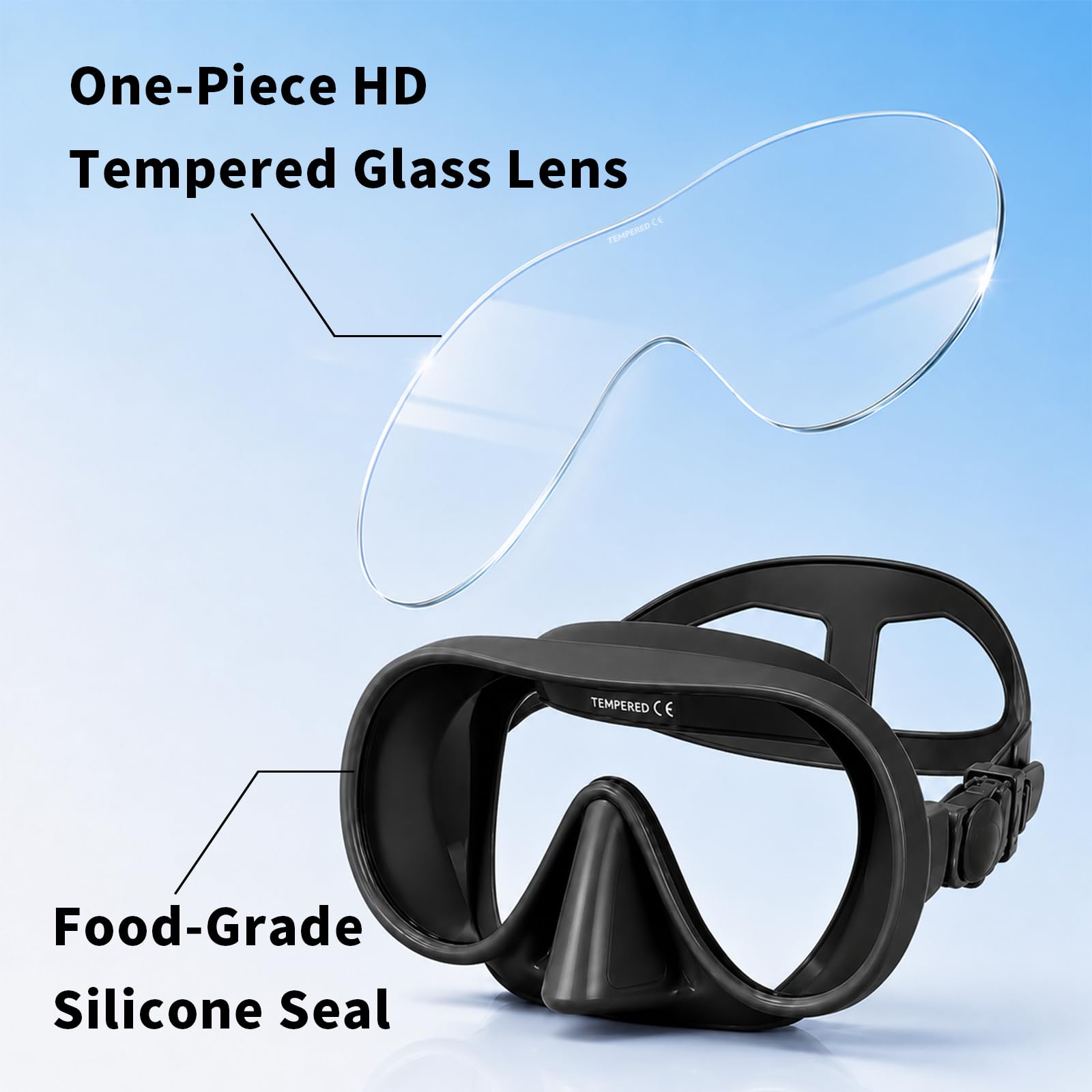JRing side profile lens reflection highlighting anti-fog clarity