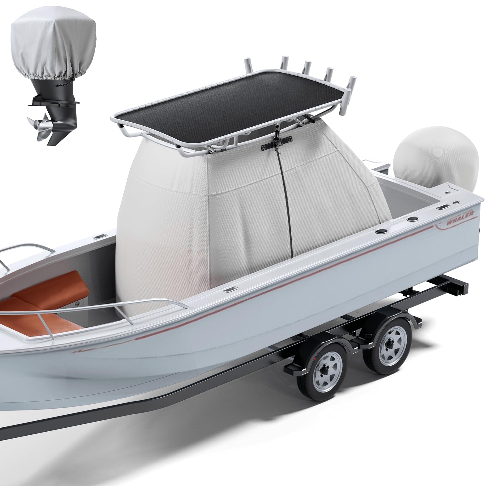 Jseidex front view of t-top cover showing full-fit protection benefit
