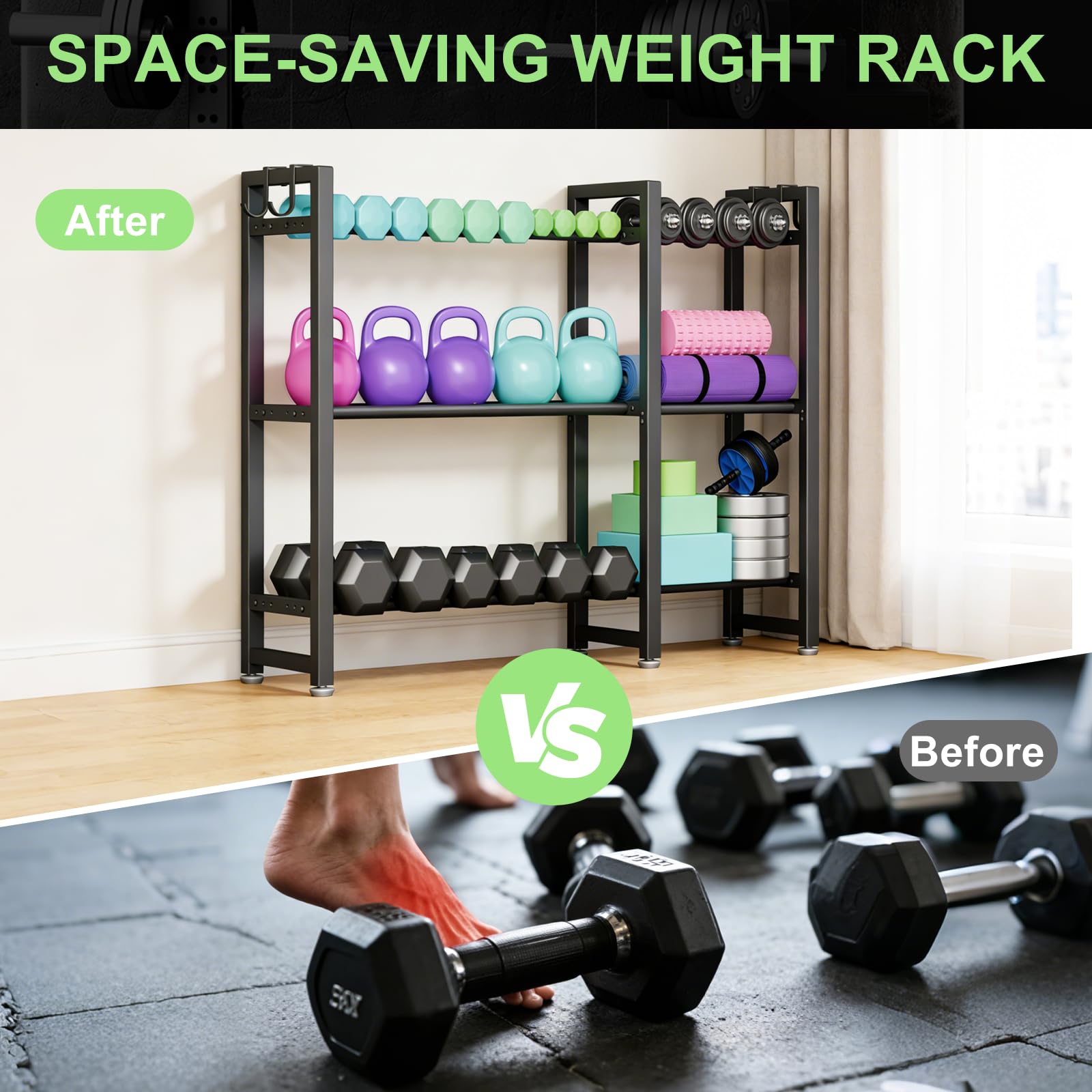 JSNW detachable frame folded showing easy moving and compact storage