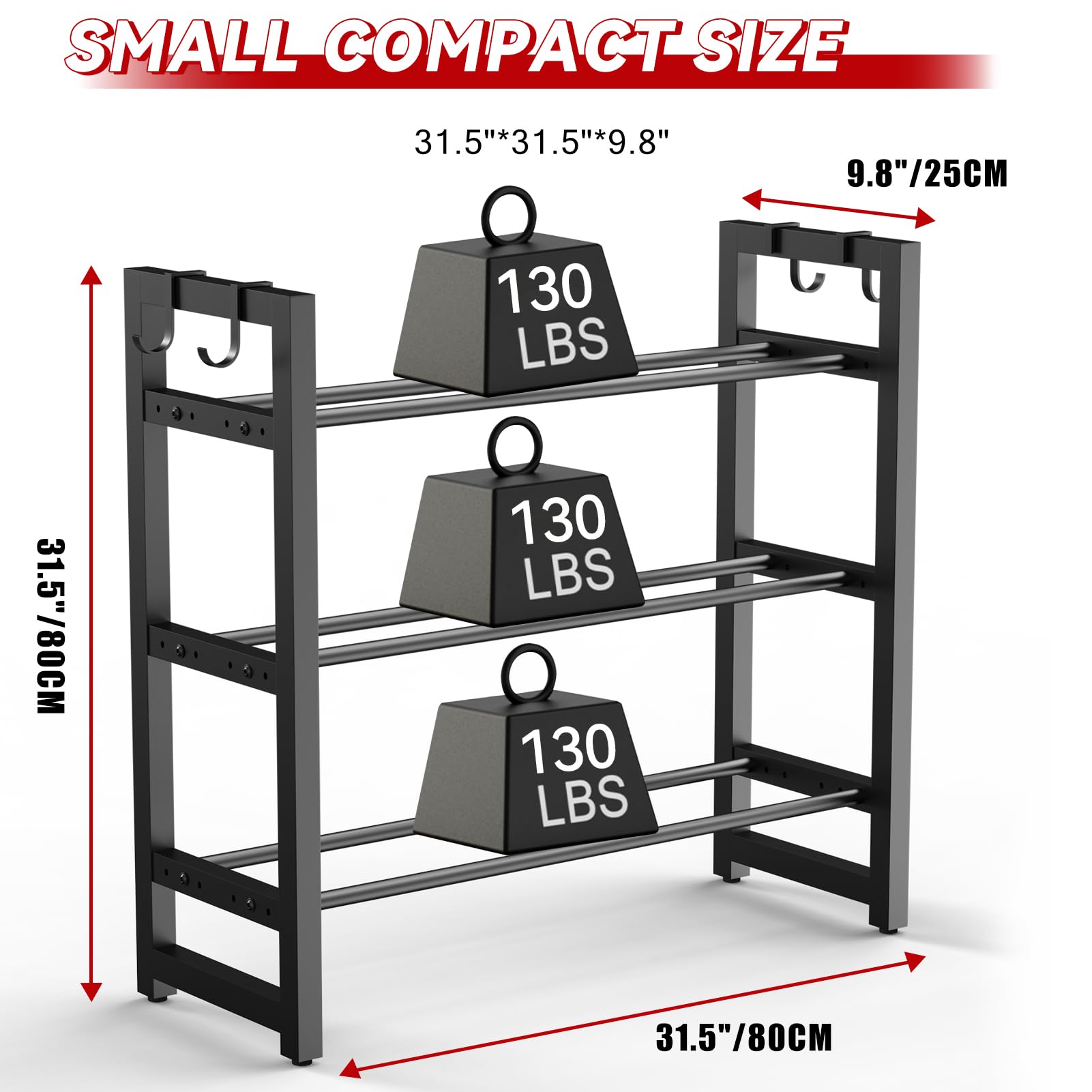JSNW rack placed in a corner home gym demonstrating space efficiency