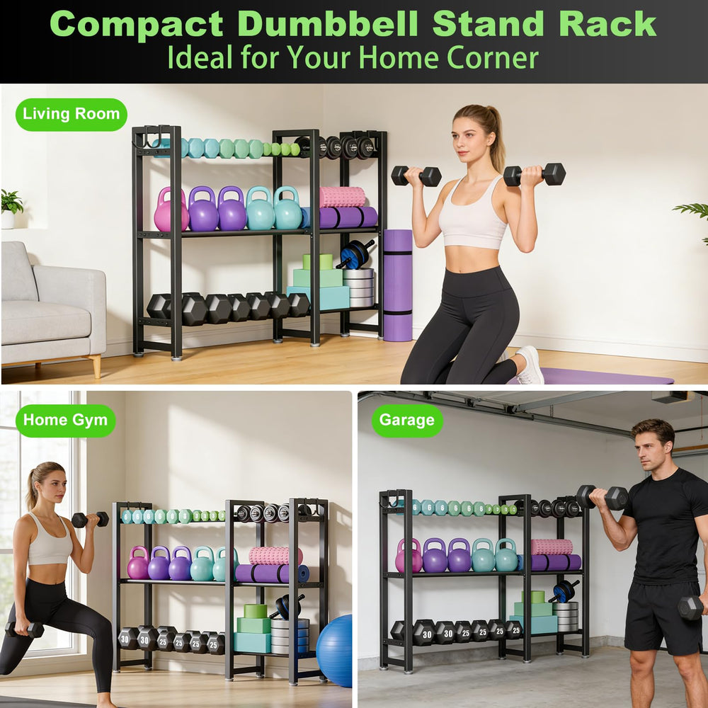 JSNW side hooks holding yoga mats showing quick access and space saving