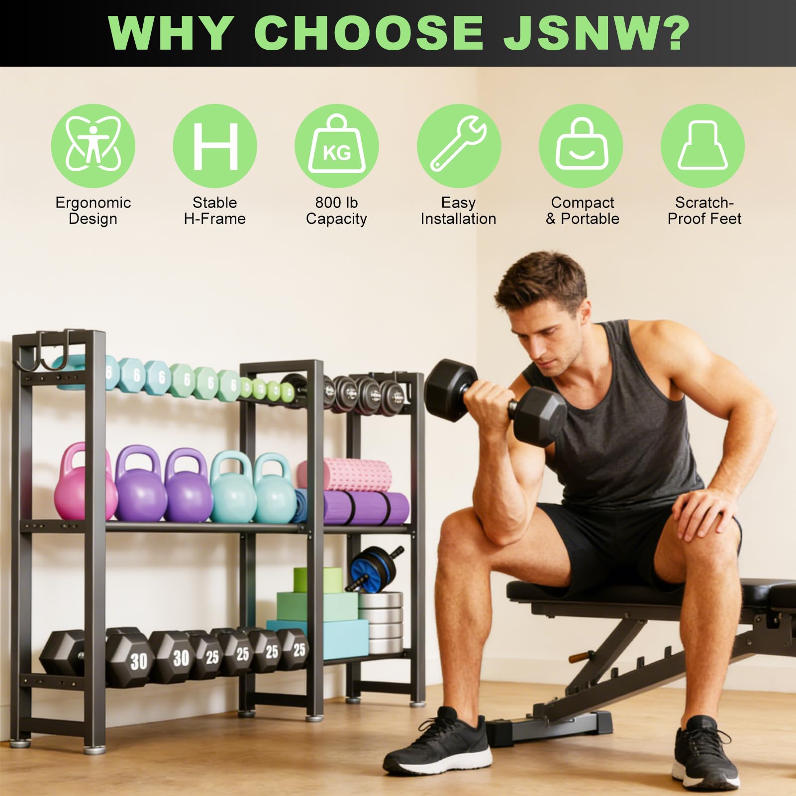 JSNW width comparison with dumbbells showing increased capacity and organization