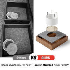 JST GAMEZ close-up of target cup fit demonstrating secure target stability