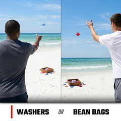 JST GAMEZ washers and mini bean bags offering versatile throwing options