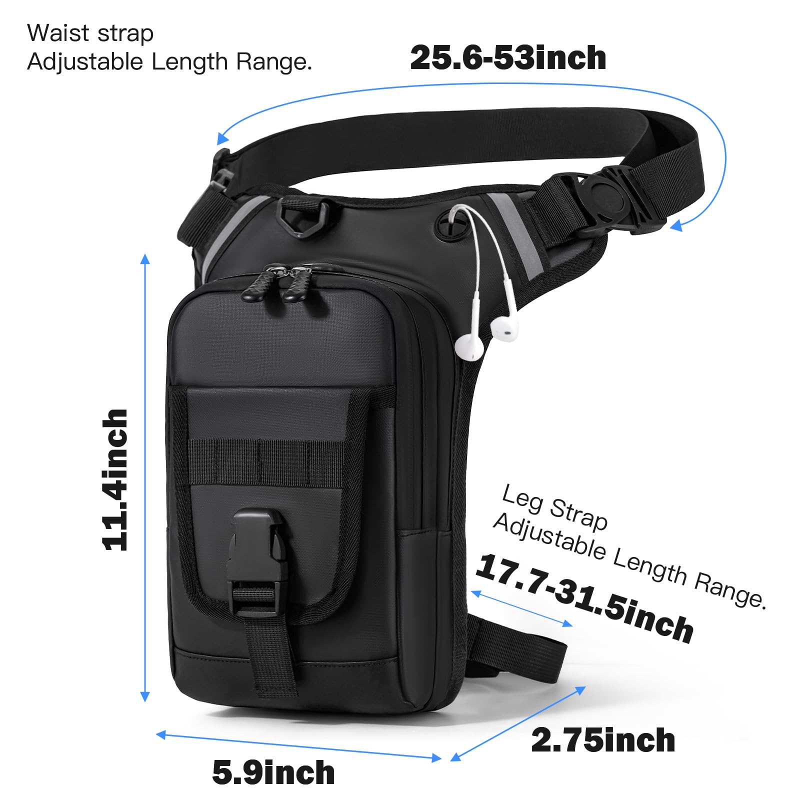 Jueachy earphone port detail allowing audio or charging while moving