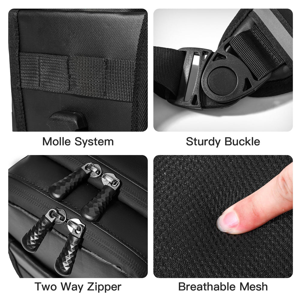 Jueachy waist and leg straps adjusted for a secure customized fit