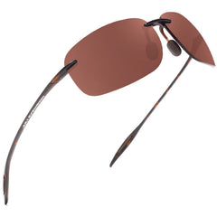 JULI Eyewear close-up of yellow polarized lens showing anti-glare surface clarity