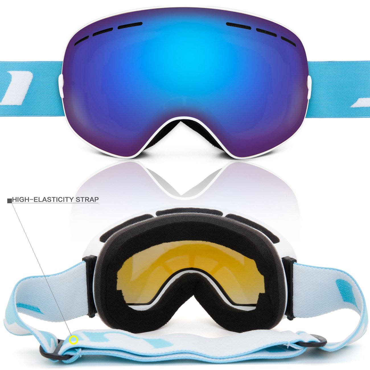 JULI Eyewear soft foam padding detail ensuring comfortable seal and warmth