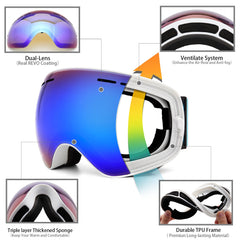 JULI Eyewear goggles mounted on helmet demonstrating secure helmet compatibility
