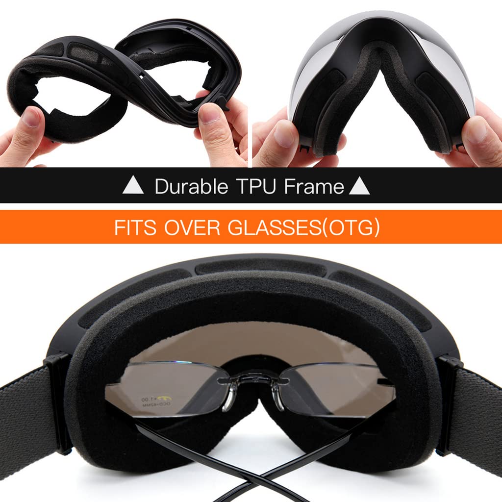 JULI Eyewear worn on snowy slope demonstrating glare control and visibility benefit