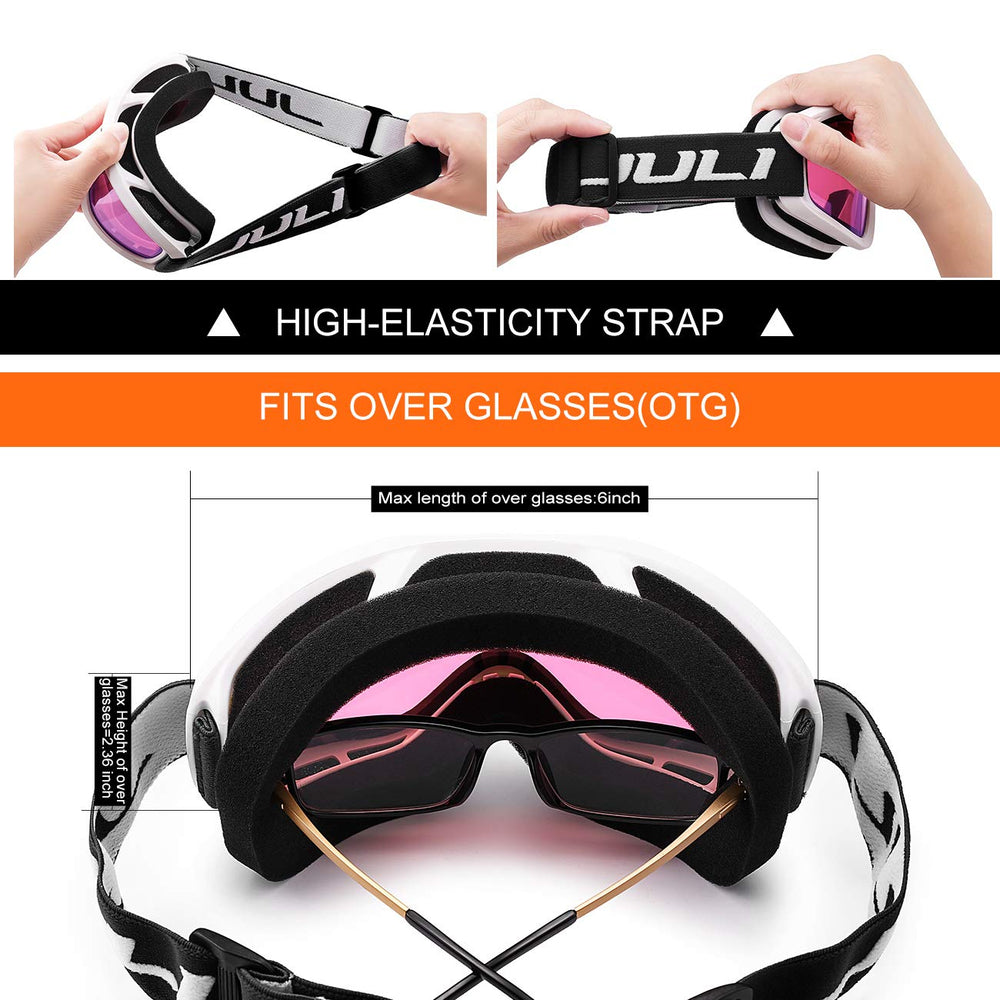 JULI goggles worn with helmet demonstrating flush fit and protection