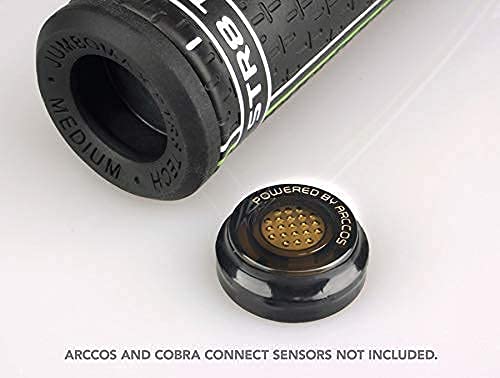 JumboMax STR8 Tech showing compatibility with Arccos and CobraConnect sensors
