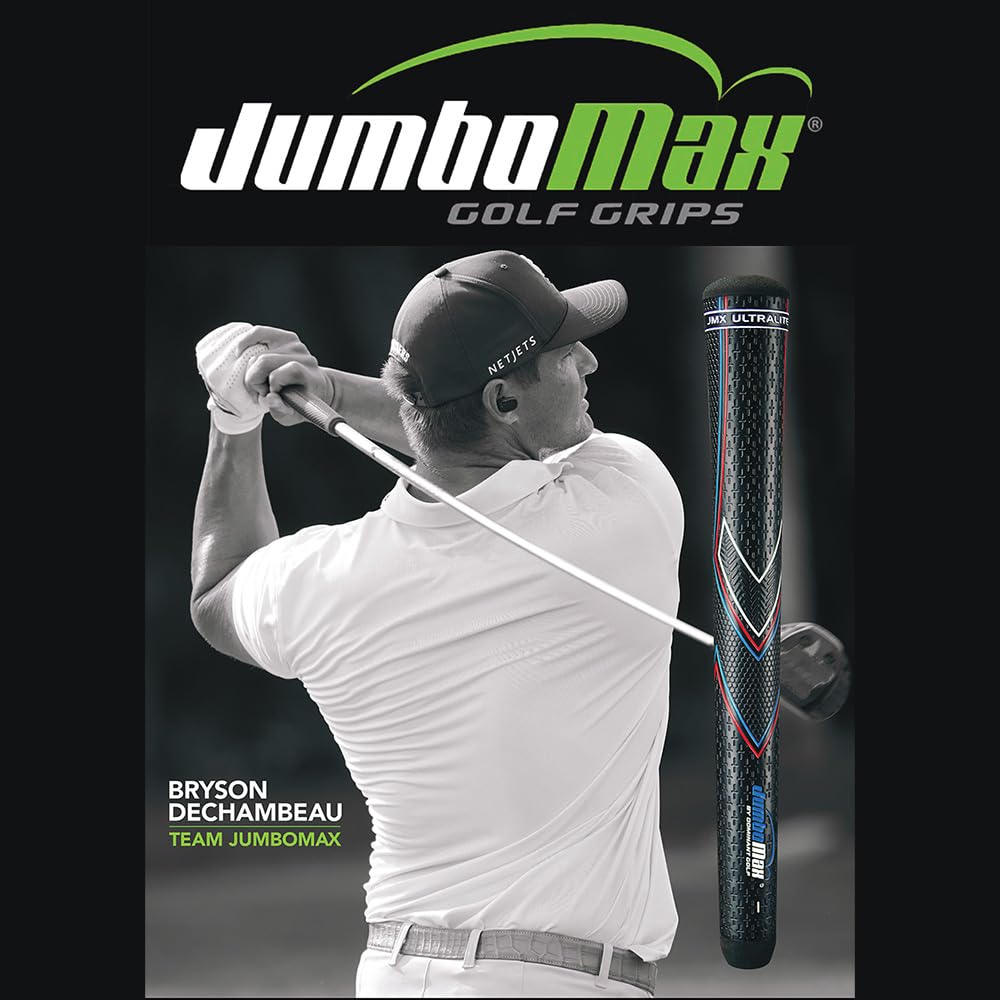 JumboMax Ultralite beside standard grip showing oversized profile advantage
