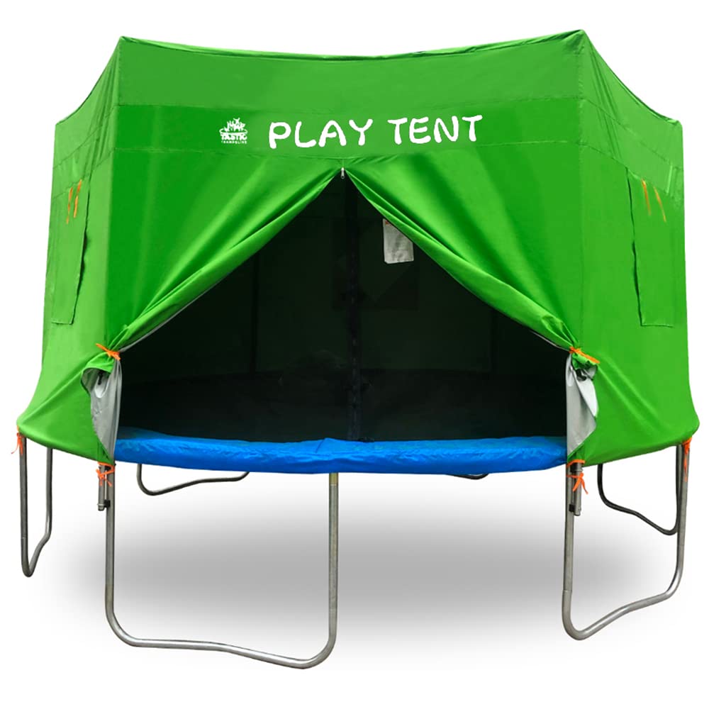 Jump Tastic front view of 14ft tent showing full coverage and shaded play area