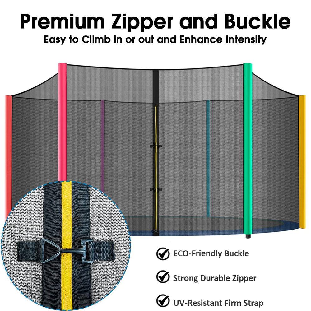 Jump Tastic net with 15ft frame comparison to show correct fit
