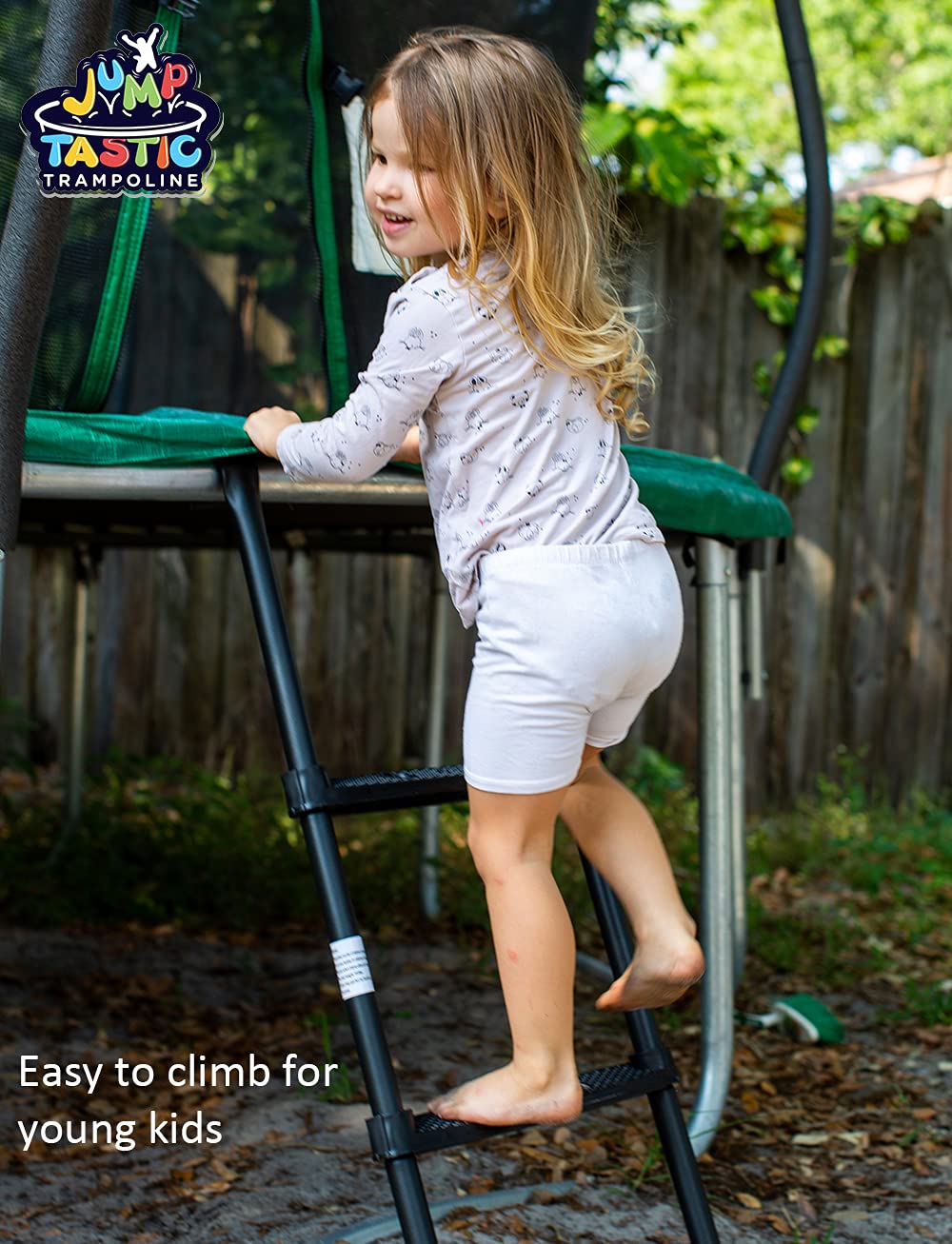 Jump Tastic Trampoline hook tubes and spring bolts connection for firm attachment