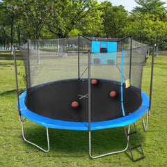 Jump Tastic Trampoline close-up of EVA padding on hoop rim for safer contact