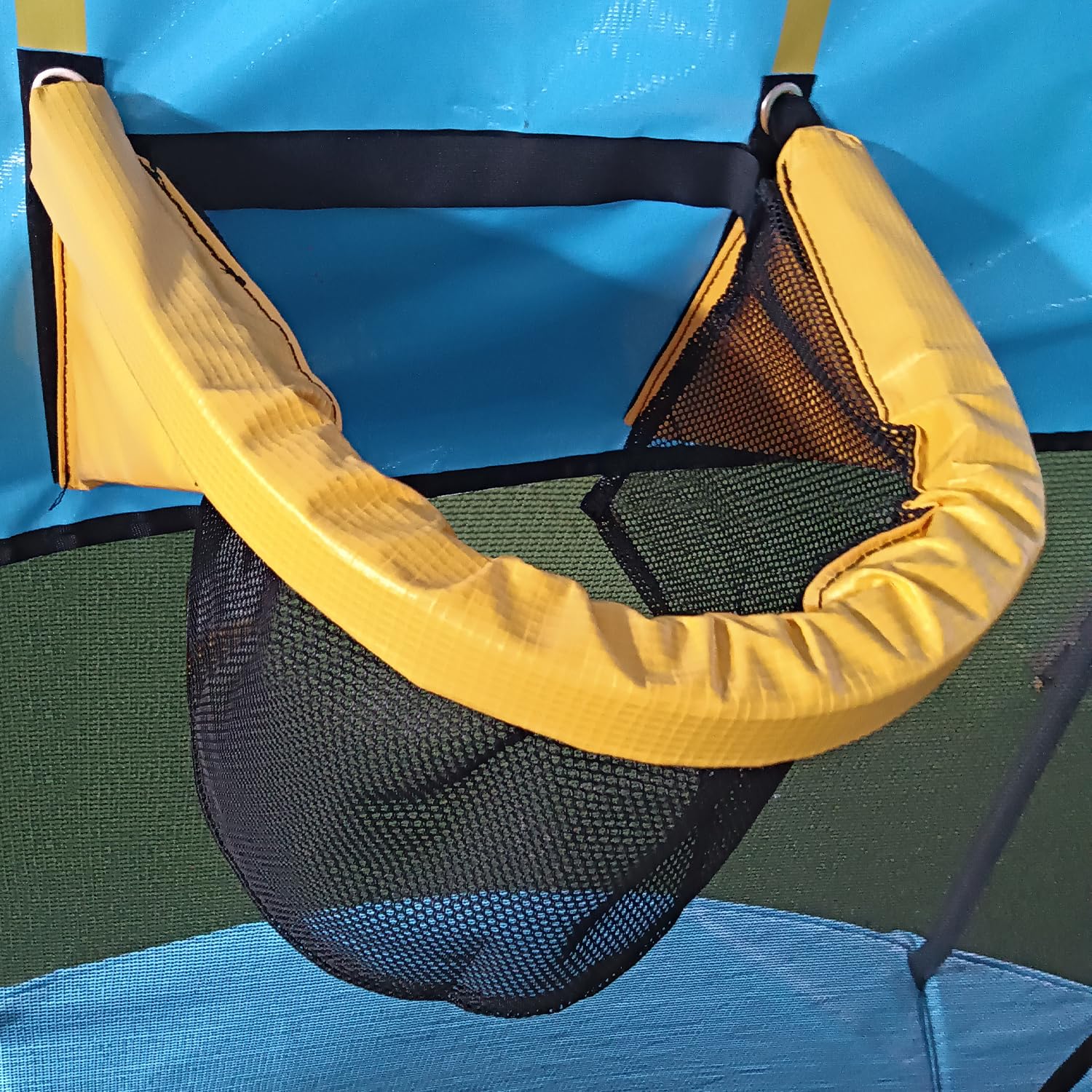 Jump Tastic Trampoline kids playing with hoops for social, active backyard fun