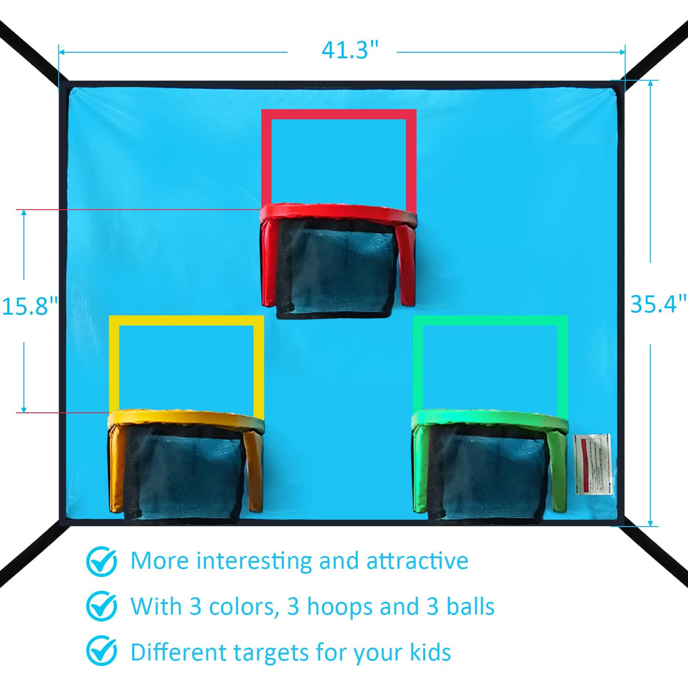Jump Tastic Trampoline three soft balls on mat offering immediate multiplayer use