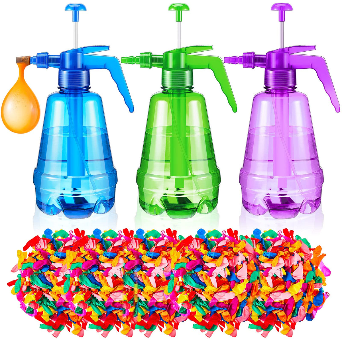 Junkin front packaging showing three pumps and 1000 balloons, efficient party prep