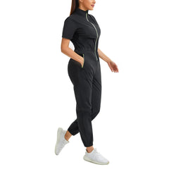 Junlan front-zip jumpsuit showing full silhouette and workout-ready fit