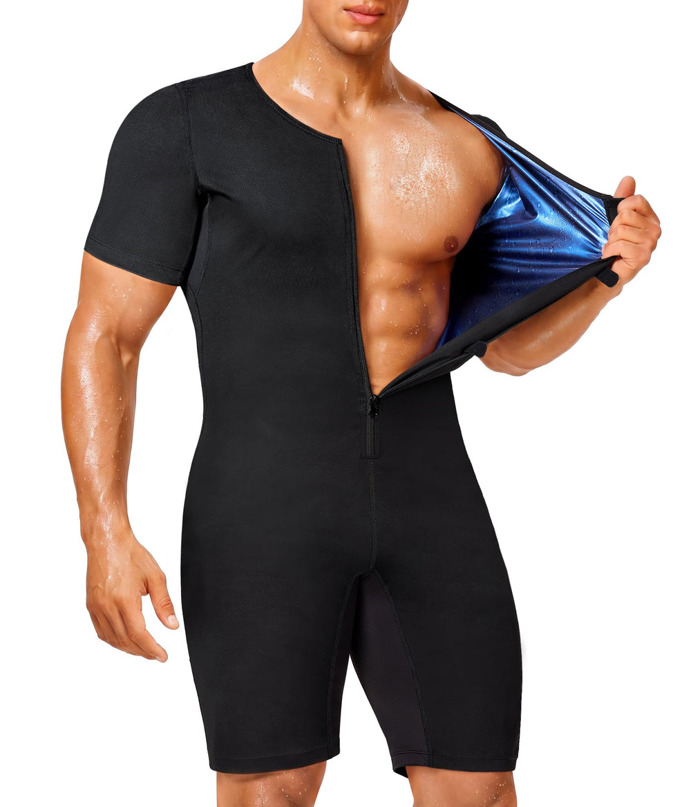 Junlan full-body front view showing coverage and slim fit for focused sweat