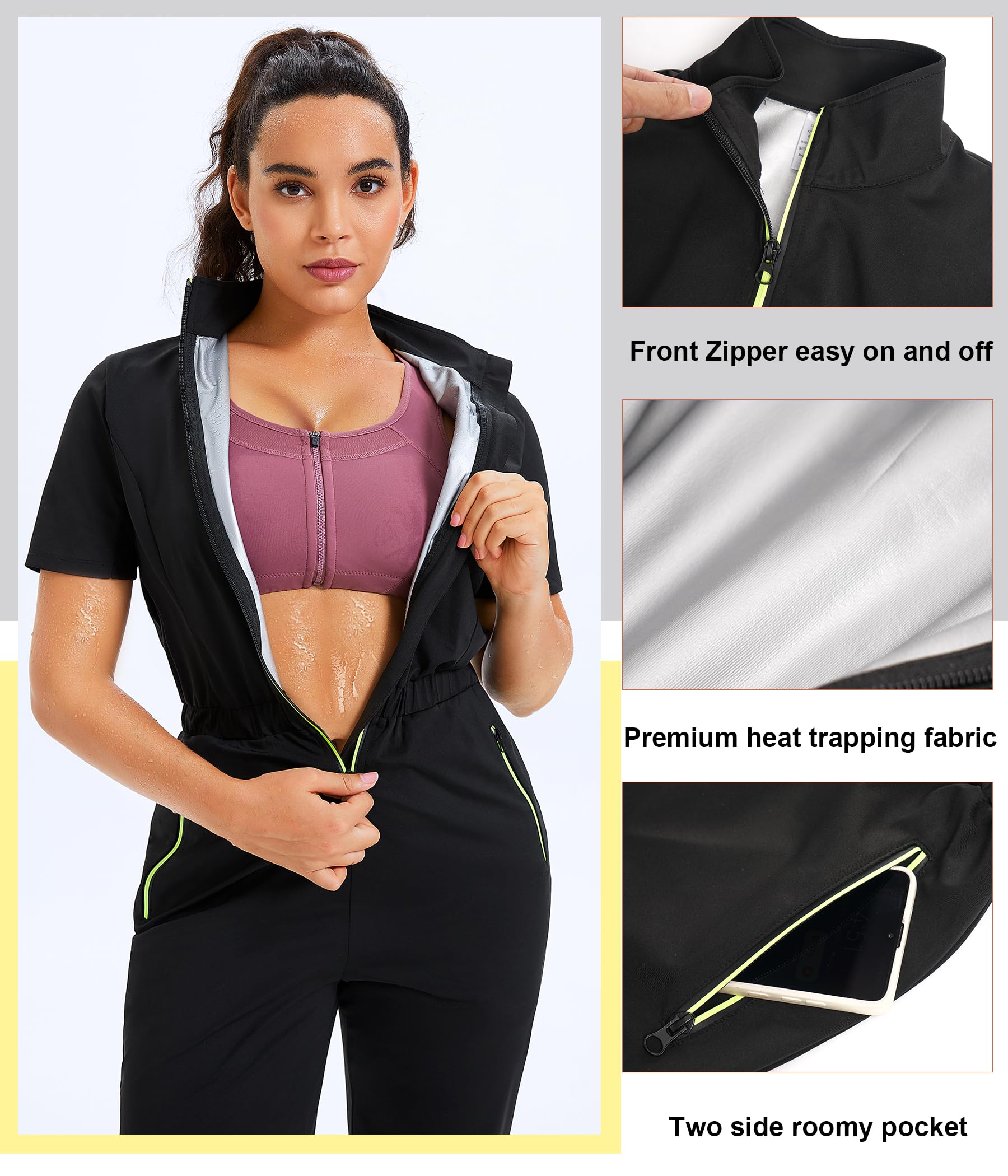 Junlan suit worn on treadmill demonstrating increased sweat and movement