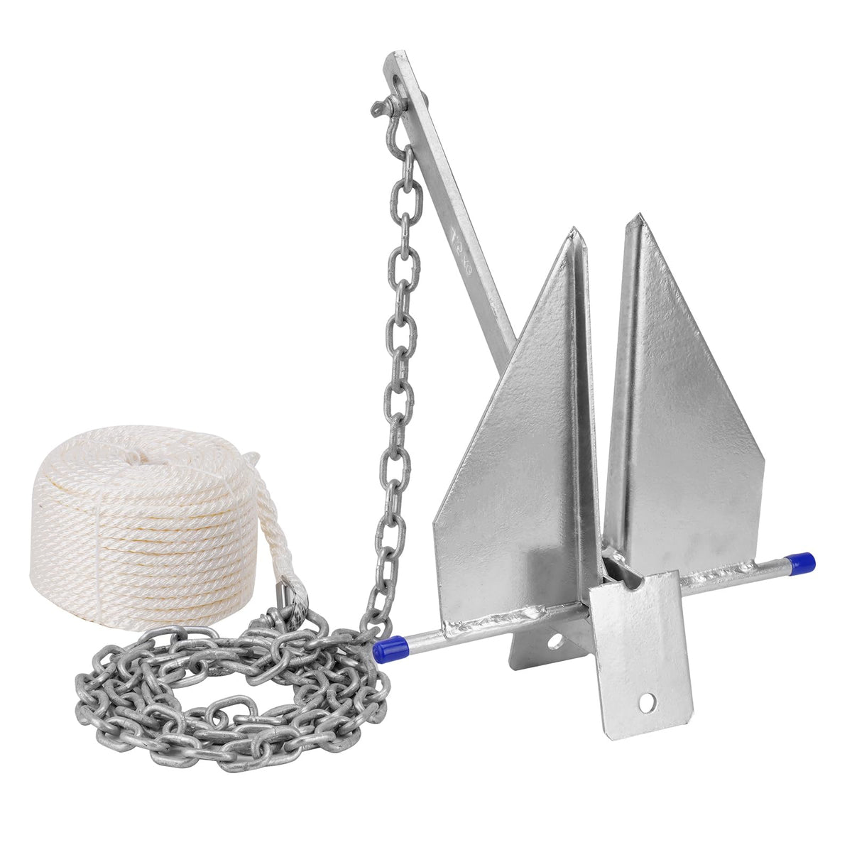 JURPLIX anchor kit front view showing complete chain and rope for quick use