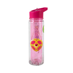 JUST FUNKY Sailor Moon bottle lid close-up showing secure fit and benefit: spill reduction