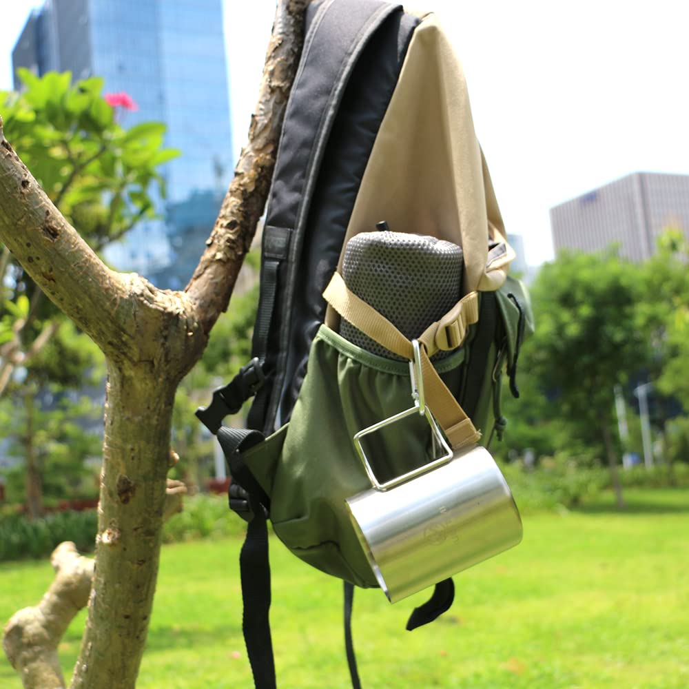 JUSTEMI foldable handle detail folded and extended, compact storage and secure grip benefit