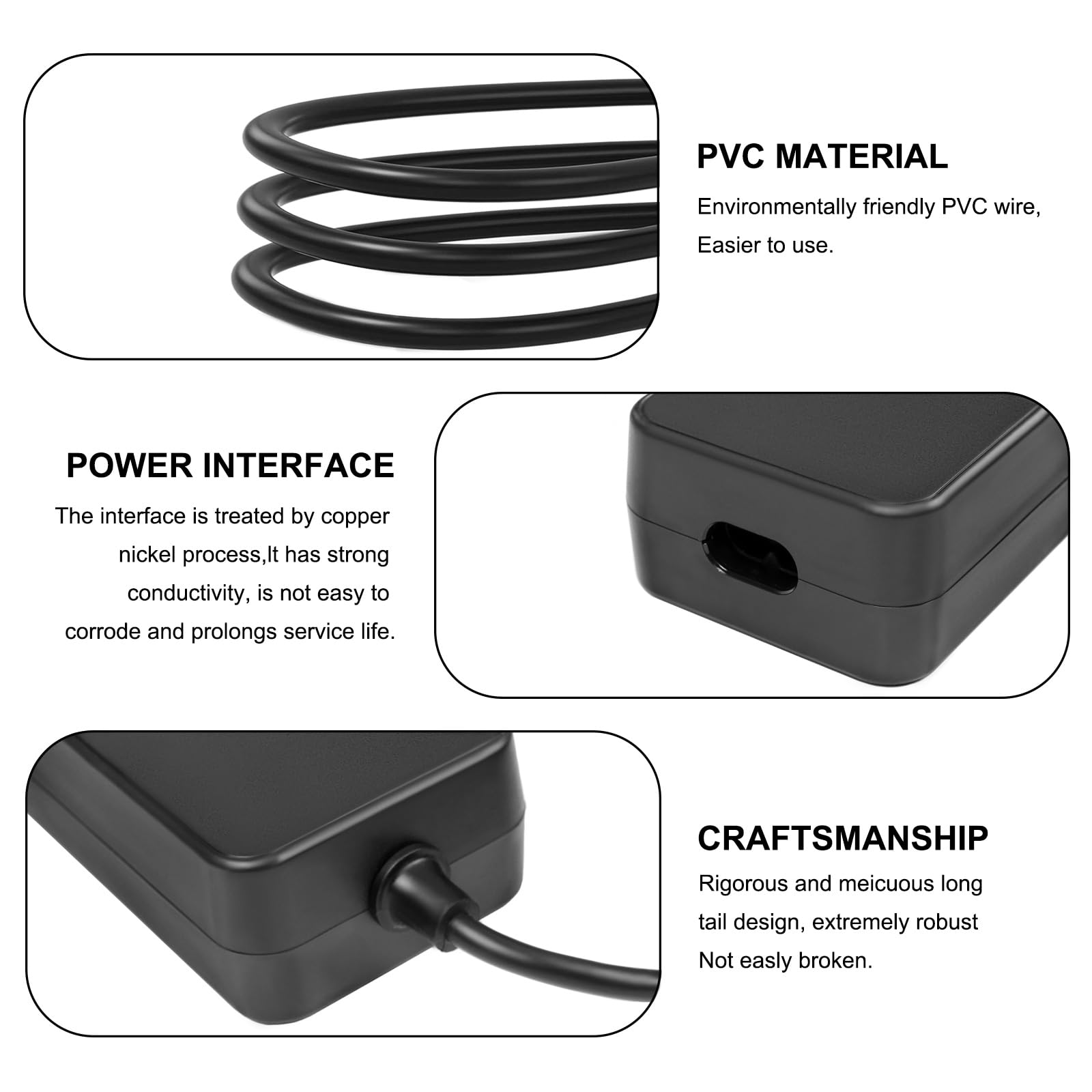 JUYOON cable strain-relief detail delivering long-lasting cord protection