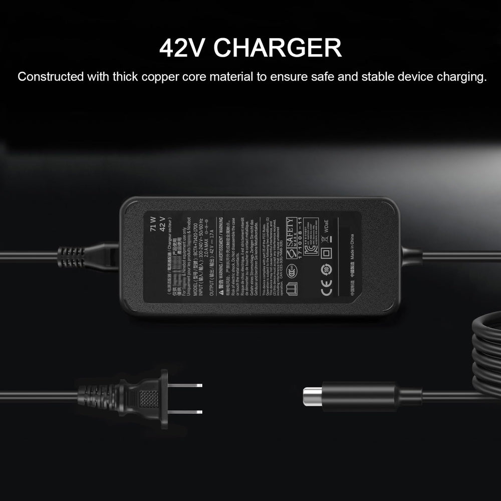 JUYOON compact charger next to a smartphone showing portable size benefit