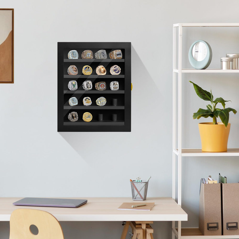 JWHOO mounted on wall in a home office for polished, space-saving presentation