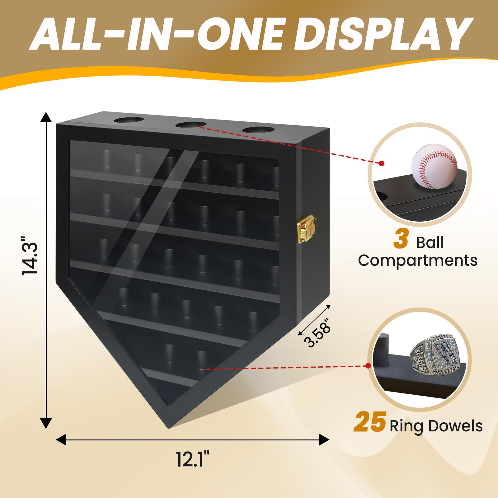 JWHOO top view with baseball compartments showing additional trophy storage