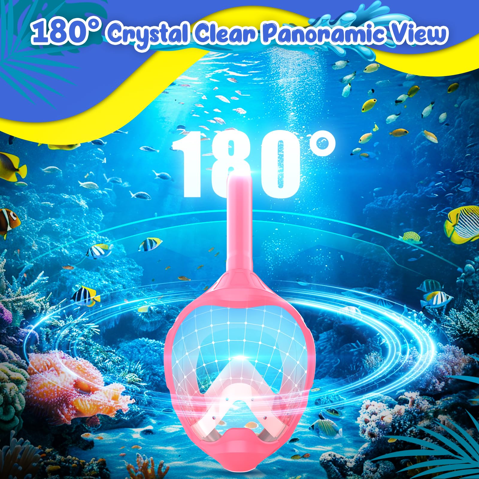 Jwintee 180-degree lens panorama showing broad clear visibility for kids