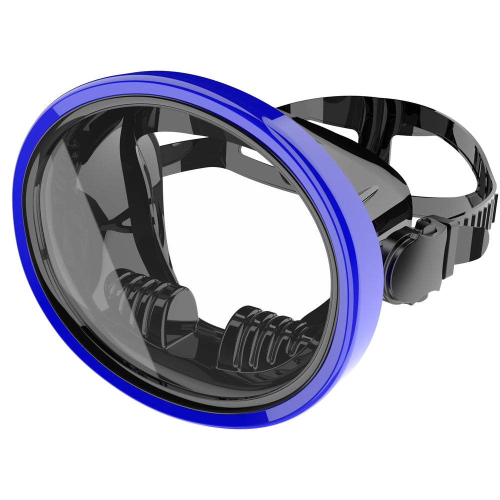 Jwintee front view of oval HD mask showing panoramic lens and clear sight
