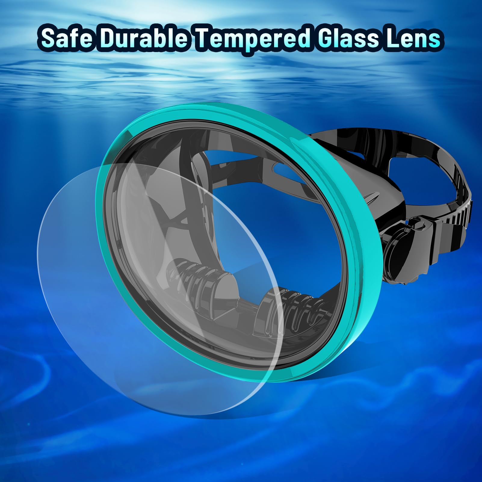 Jwintee mask with other beach gear showing readiness for dives benefit