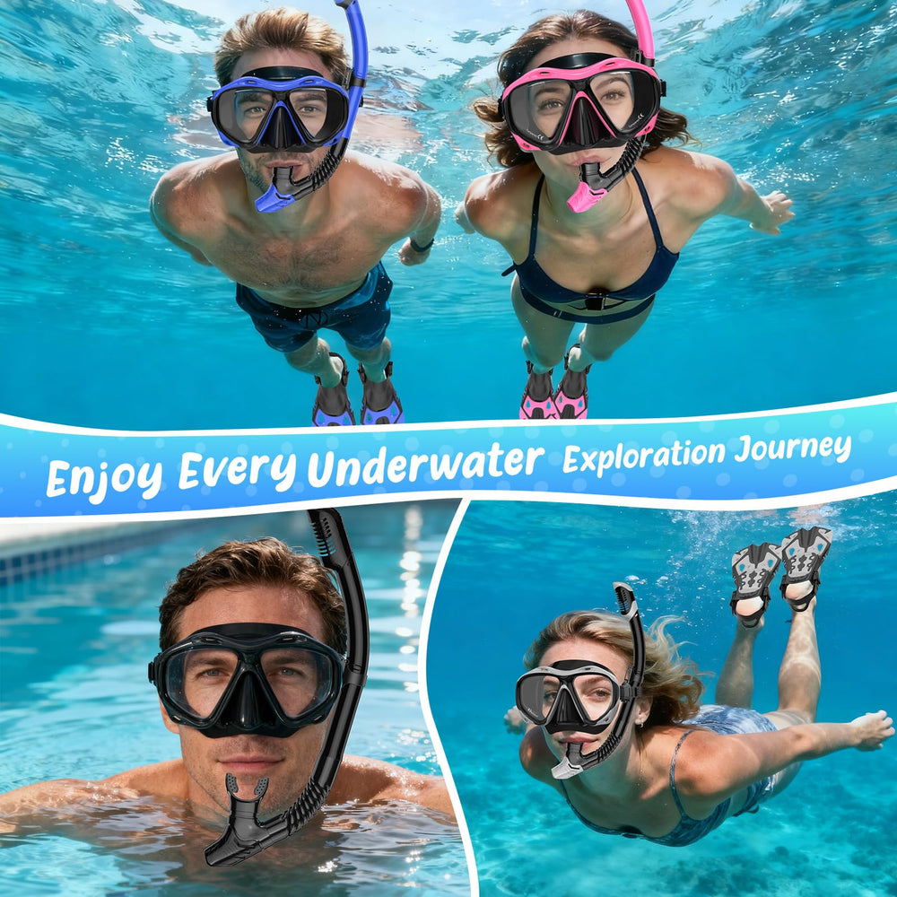 Jwintee lifestyle photo on beach with snorkeling set demonstrating easy use