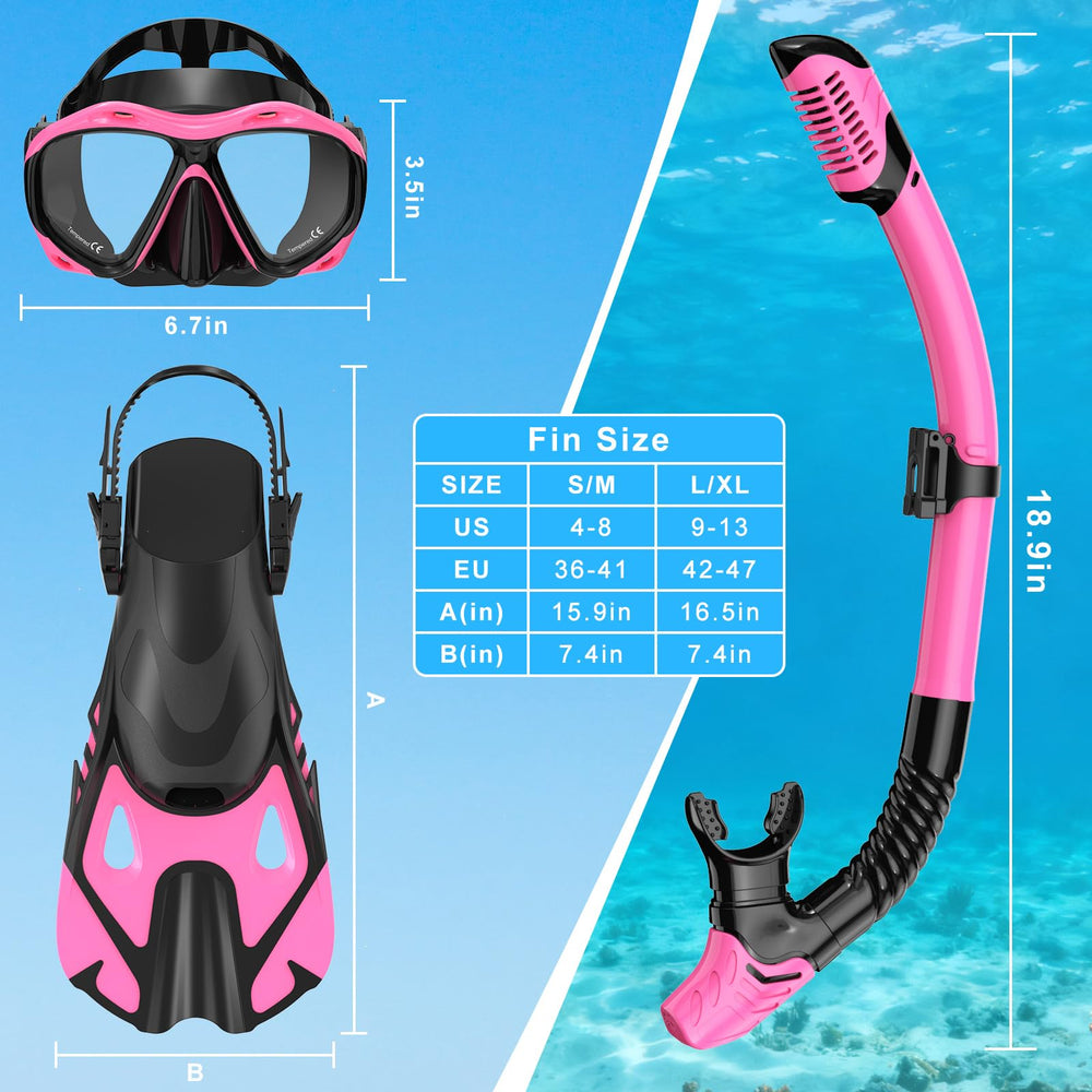 Jwintee travel bag packed with mask fins snorkel protecting gear in luggage