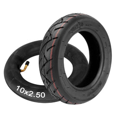 JXMOTO front view of tire and tube set showing complete kit and benefits
