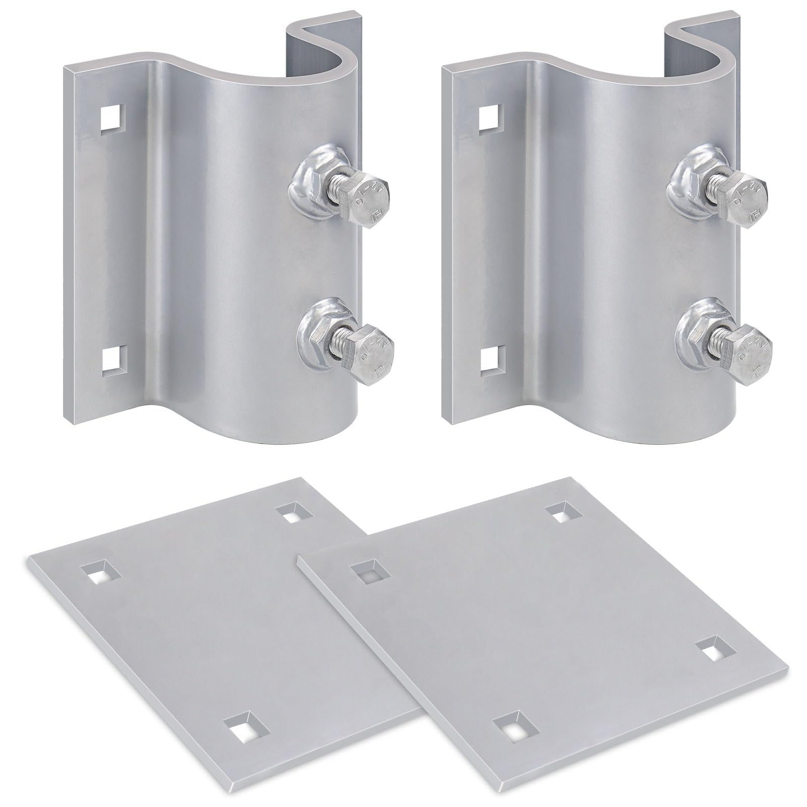 JYINCPED front view of dock bracket showing mounting holes and rust‑proof finish for secure installation